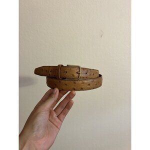 Robinsons USA Made Ostrich Grain Belt 4523 Solid Brass